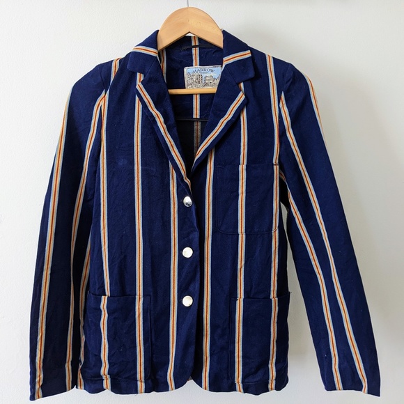 Harrow Chlothier striped navy blazer - Picture 1 of 4
